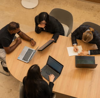 Digital Marketers discussing work