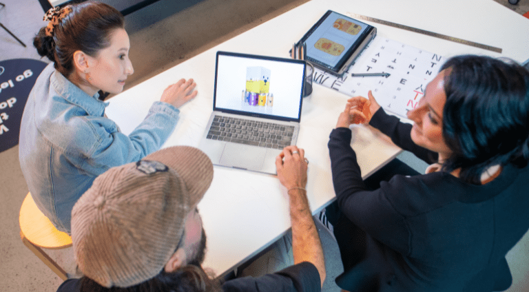 Design students using Creative Cloud