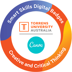 Digital Badges | Creative Critical Thinking | Canva | Torrens University